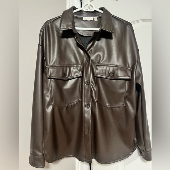 WOMEN FAUX LEATHER JACKET - Picture 1 of 6